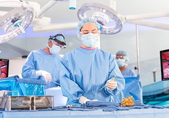 Surgical staff with instruments in an Operating Room