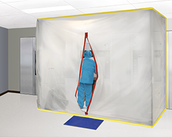 STERIS dust barrier in healthcare facility