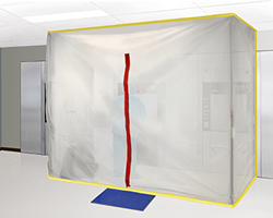 STERIS dust barrier in healthcare facility