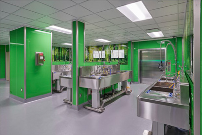 Sterile processing department in hospital or surgery center