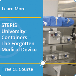 Link to STERIS University Free CE Course: Containers – The Forgotten Medical Device.