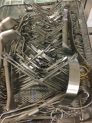 Instruments Placed in Washer Rack