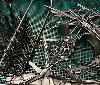 Surgical Instruments in Washer Rack