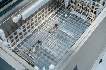 Preparing items for ultrasonic cleaning