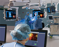 Surgery monitors in operating room