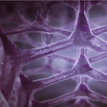 Diagram of spray cryotherapy destroying diseased cellular components