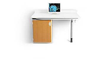 Swivel leaf easily stores when space is limited.