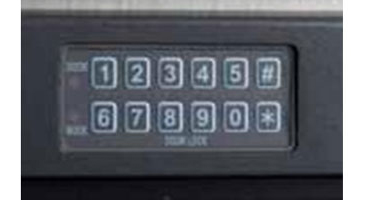 Electronic keypad provides security and compliance for warming cabinets