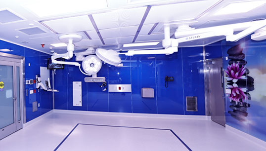 Plascore ceiling panels installed in an operating room