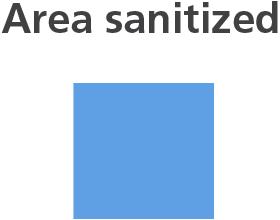 Area Sanitized is marked in blue