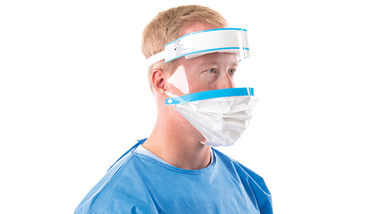 PPE face shield with mask