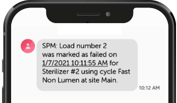 phone with text message about SPM Load