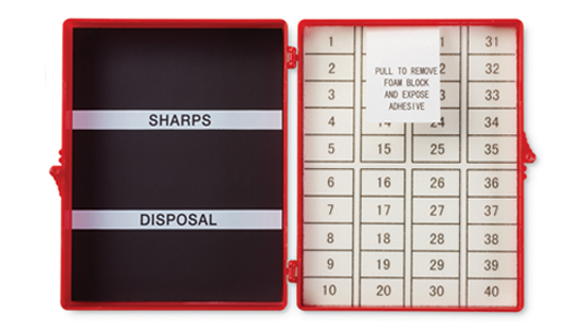 Operating room needle counter.