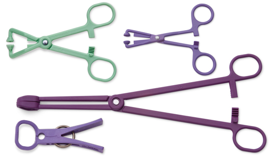 Plastic instruments for the operating room.