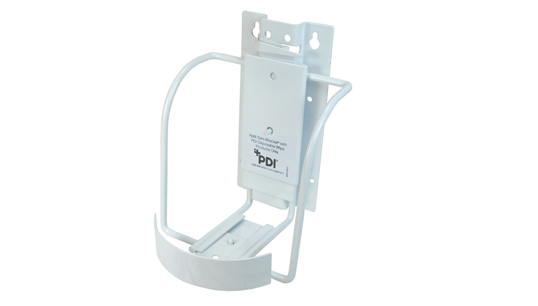 Wall mount sani-bracket.