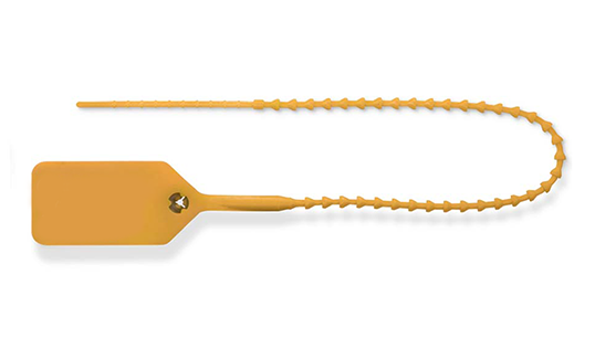 Yellow breakaway instrument tag.