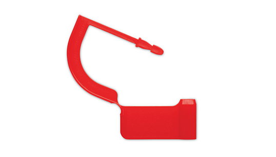 Red case locking instrument tag.