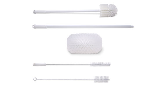 Sterilizer cleaning brush assortment.