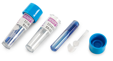 The self-contained biological indicator has all the components necessary to culture the indicator spores.