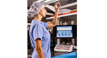 Incubator fits easily on work stations making biological indicator use easy.