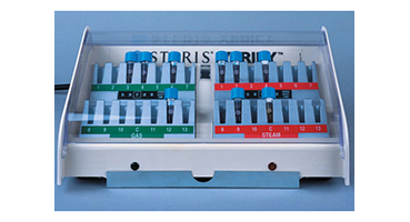 Two incubation temperatures for dual species biological indicators.