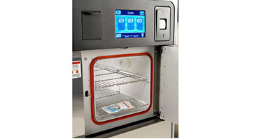 The biological indicator test pack is placed on the bottom shelf.