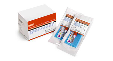 The VERIFY V24 Challenge Pack is color-coded for easy identification of AMSCO V-PRO Low Temperature Sterilization products.
