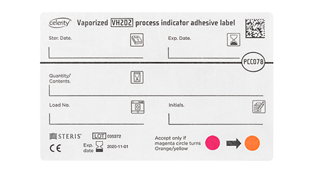 Celerity Vaporized VH2O2 Process Indicator Adhesive Label