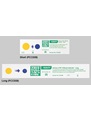 Unprocessed short and long VERIFY SixCess 270°F 4 minute indicator stripes - color coded for cycle
