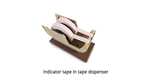 Indicator Tape in Tape Dispenser