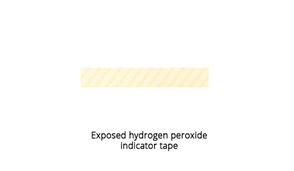 Exposed hydrogen peroxide indicator tape