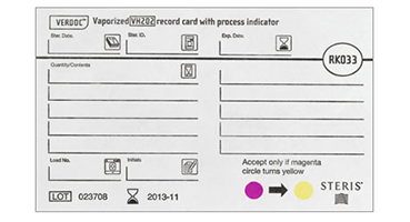 The VERDOC Vaporized Hydrogen Peroxide Record Card is compatible with all V-PRO Low Temperature Sterilizers