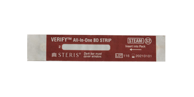 VERIFY BOWIE-DICK indicator strips