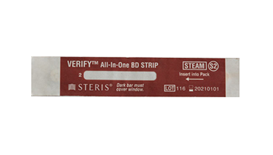 VERIFY BOWIE-DICK indicator strips