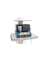smoke evacuation system on a surgical boom