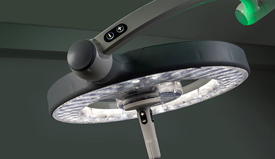 HarmonyAIR A-Series surgical light has a suspension that operates for up to 5 years without adjustment
