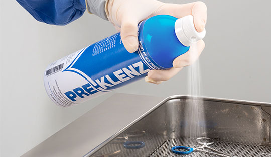 PRE-KLENZ Gel initiates pre-cleaning of surgical instruments