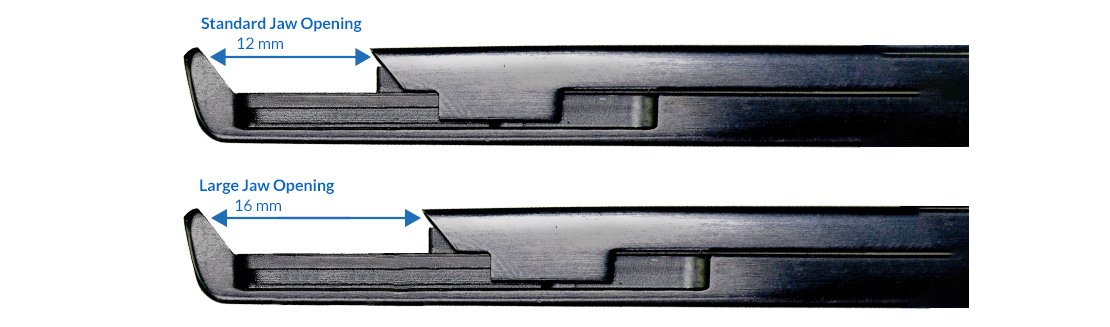 Small Jaw Opening: 12mm Large Jaw Opening: 16mm