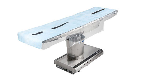 drape fully extended on velcro table only