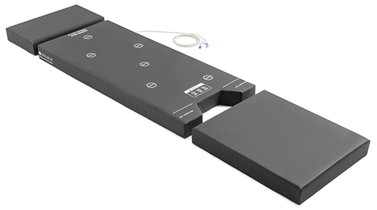 Heated surgical table pad means the patient is warmed from the minute of transfer to the surgical table