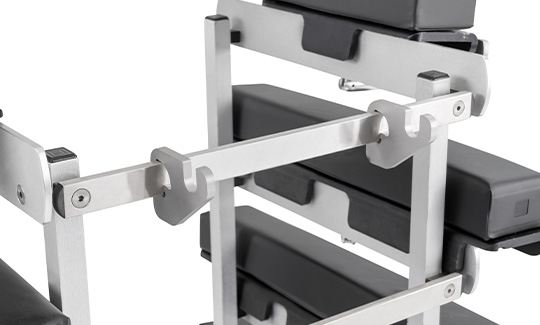 hanger adaptors on accessory cart