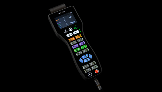Full image of remote and up close to buttons