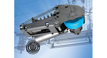Central drive wheel locks and pivots the entire base and table