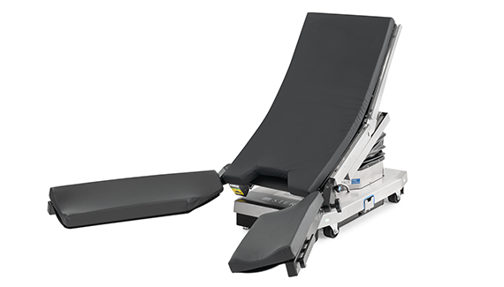 Surgical Table upright with leg cushions