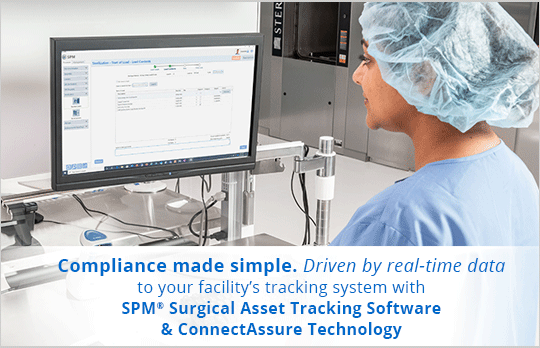 Compliance made simple. Driven by real-time data to your facility's tracking system with SPM Surgical Asset Tracking Software and ConnectAssure Technology