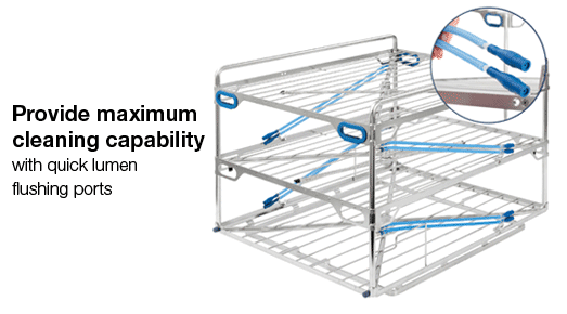 Provide maximum cleaning capability with quick lumen flushing ports