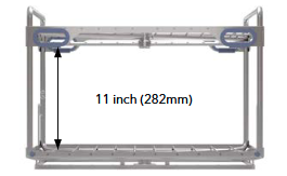 Space Between Shelves: 11 inch (282mm)