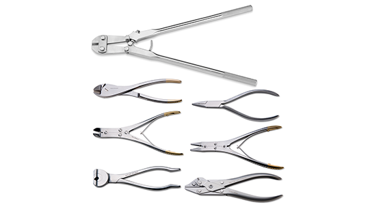Stainless steel wire and pin cutters.