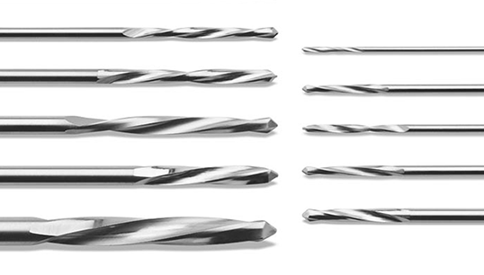 Multiple size options of twist drill bits.