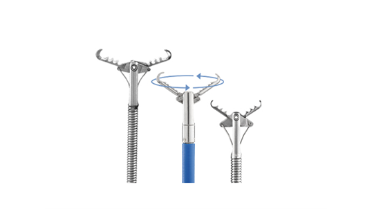 Three sizes of Raptor rat tooth forceps varying in sheath diameter and length. 